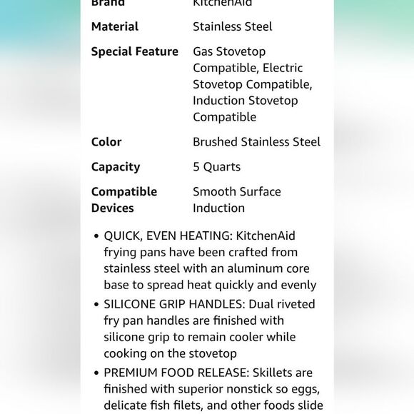 KitchenAid Stainless Steel Non-Stick Frying Pan/Skillet Cookware Set - Picture 12 of 16